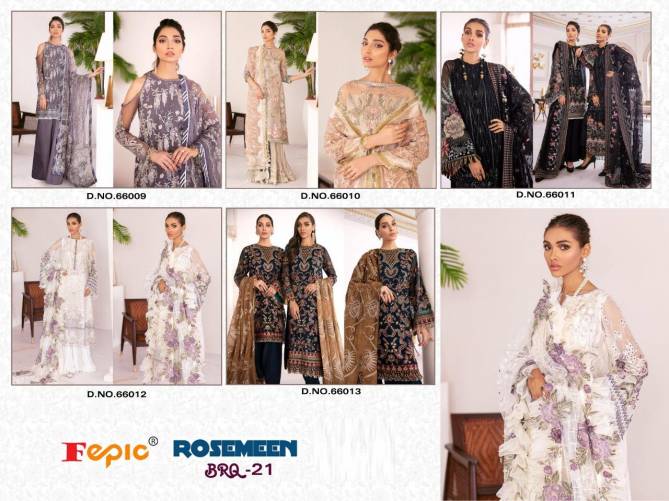 Fepic Rosemeen Brq 21 Latest fancy Designer Festive Wear Georgette Pakistani Salwar Suits Collection
